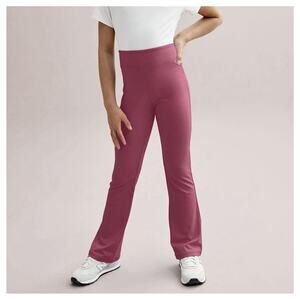 Tek Gear Elastic Dark Mauve High Rise Full Length Flare Leggings Size L 10/12